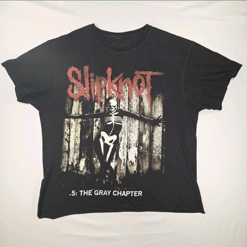 Slipknot .5: The Gray Chapter Album Cropped Black Large Graphic T-shirt